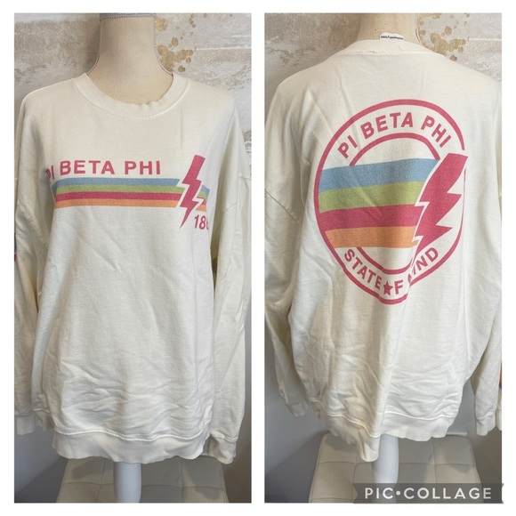 Pi Beta Phi Graphic Sweatshirt size large - Picture 1 of 5